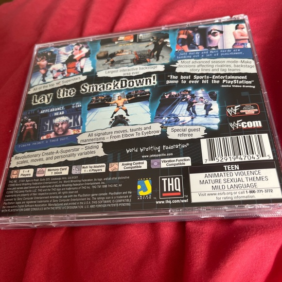 WWF SmackDown! PS1 Black Label 💿 - Picture 2 of 4